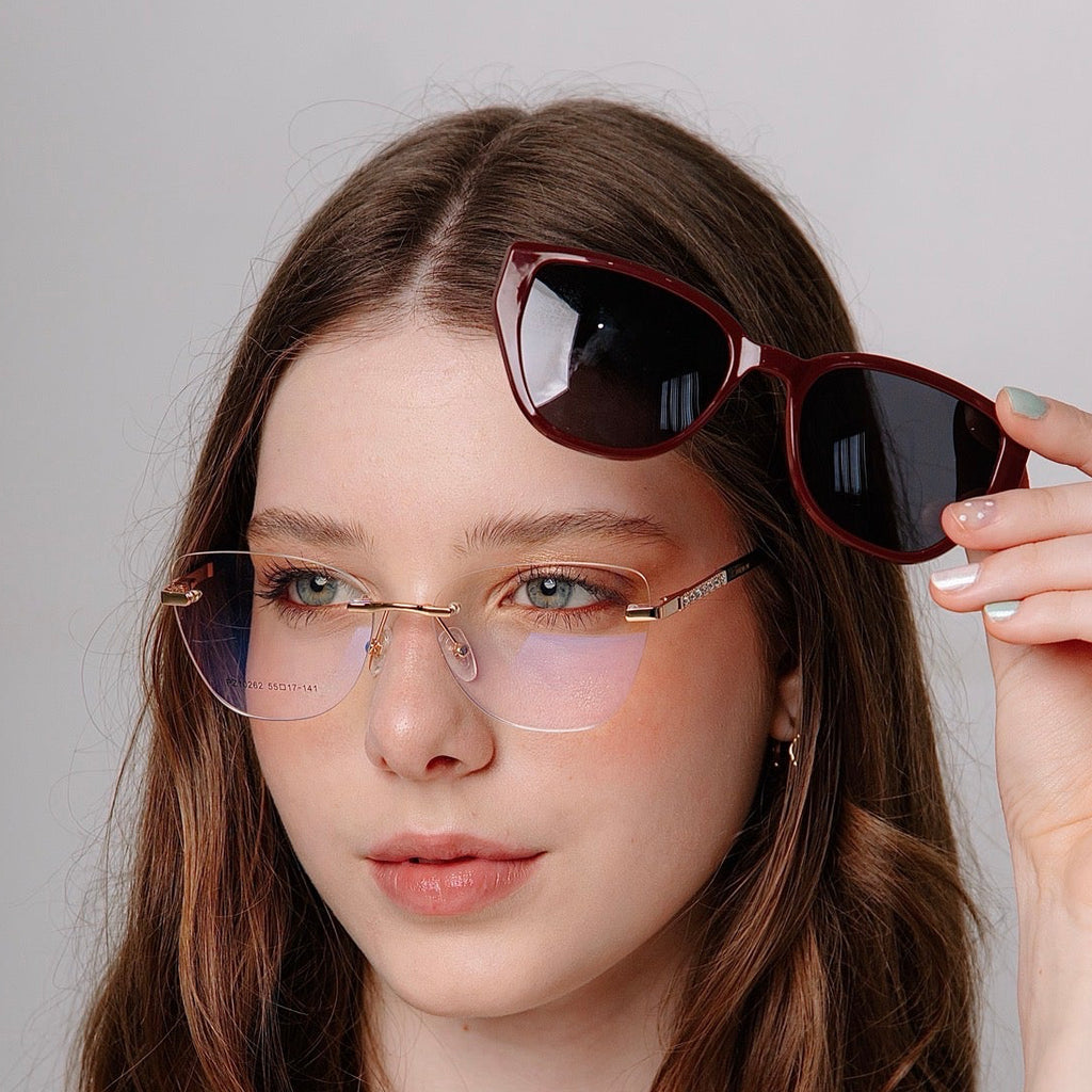 Armação Adele Marsala - Requer lentes policarbonato